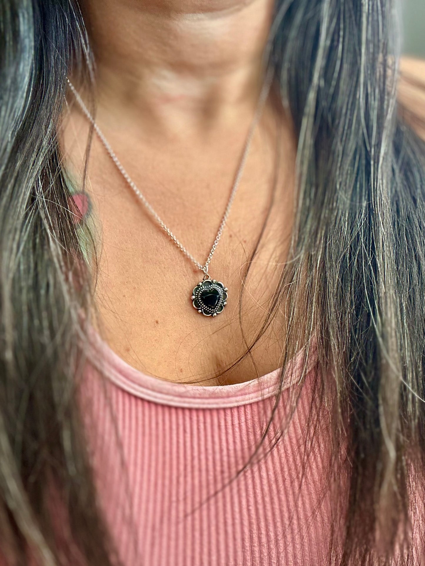 Onyx Valentine Necklace