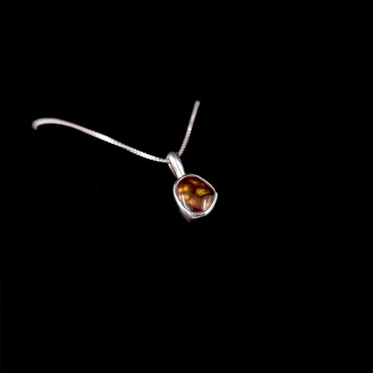 Mexican Fire Agate Mini Pendant