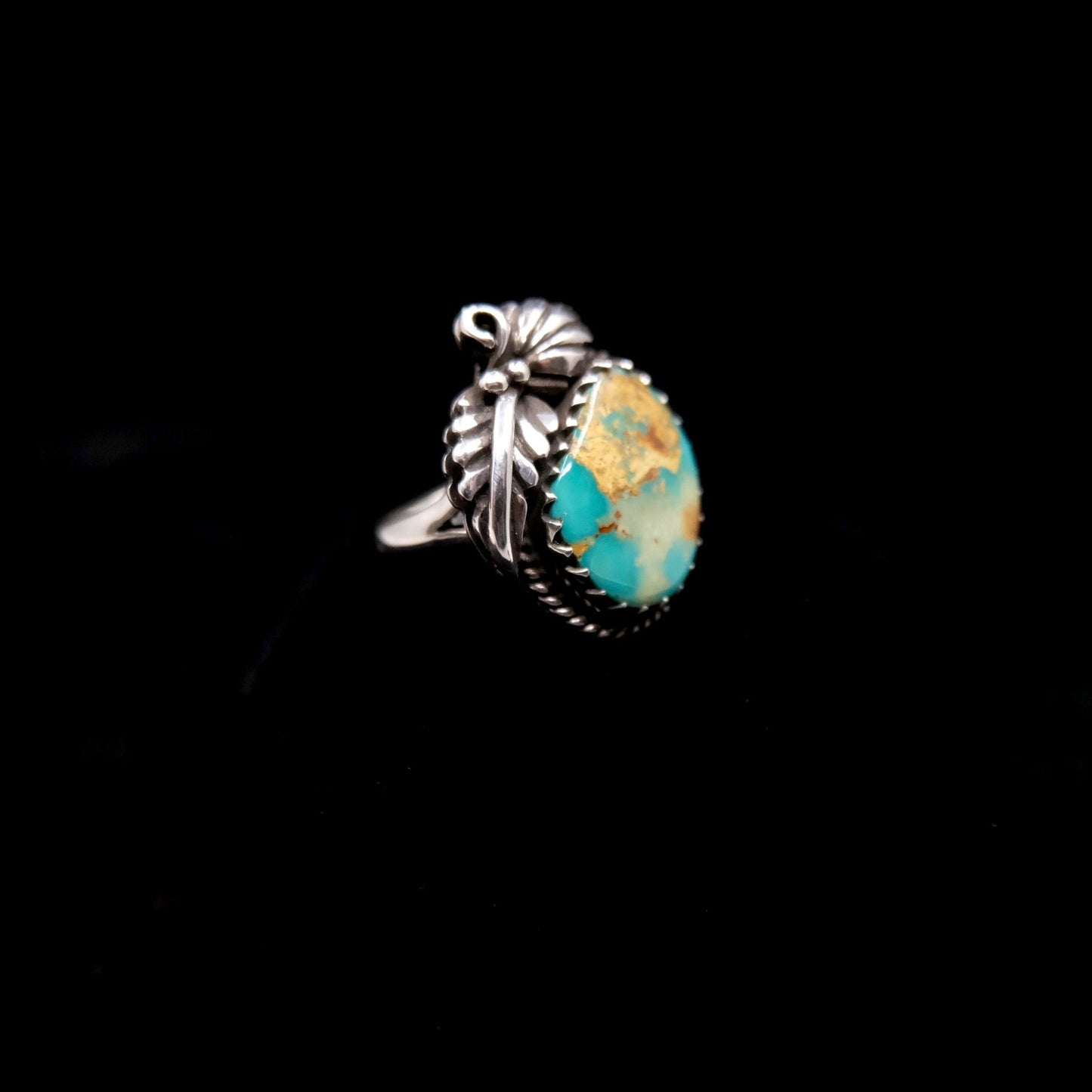 Stone Mountain Turquoise Bloom Ring {7.5}
