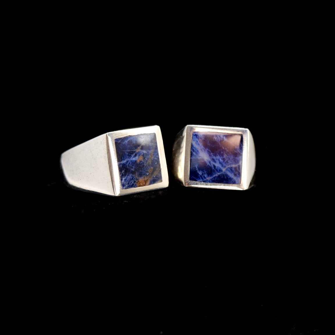 Custom His and His Sodalite Signets