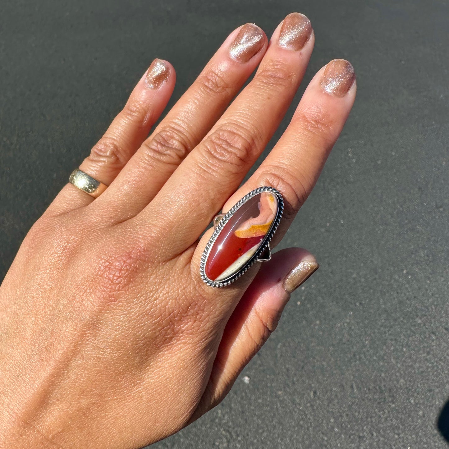 Mookaite Jasper Ring {7.25}