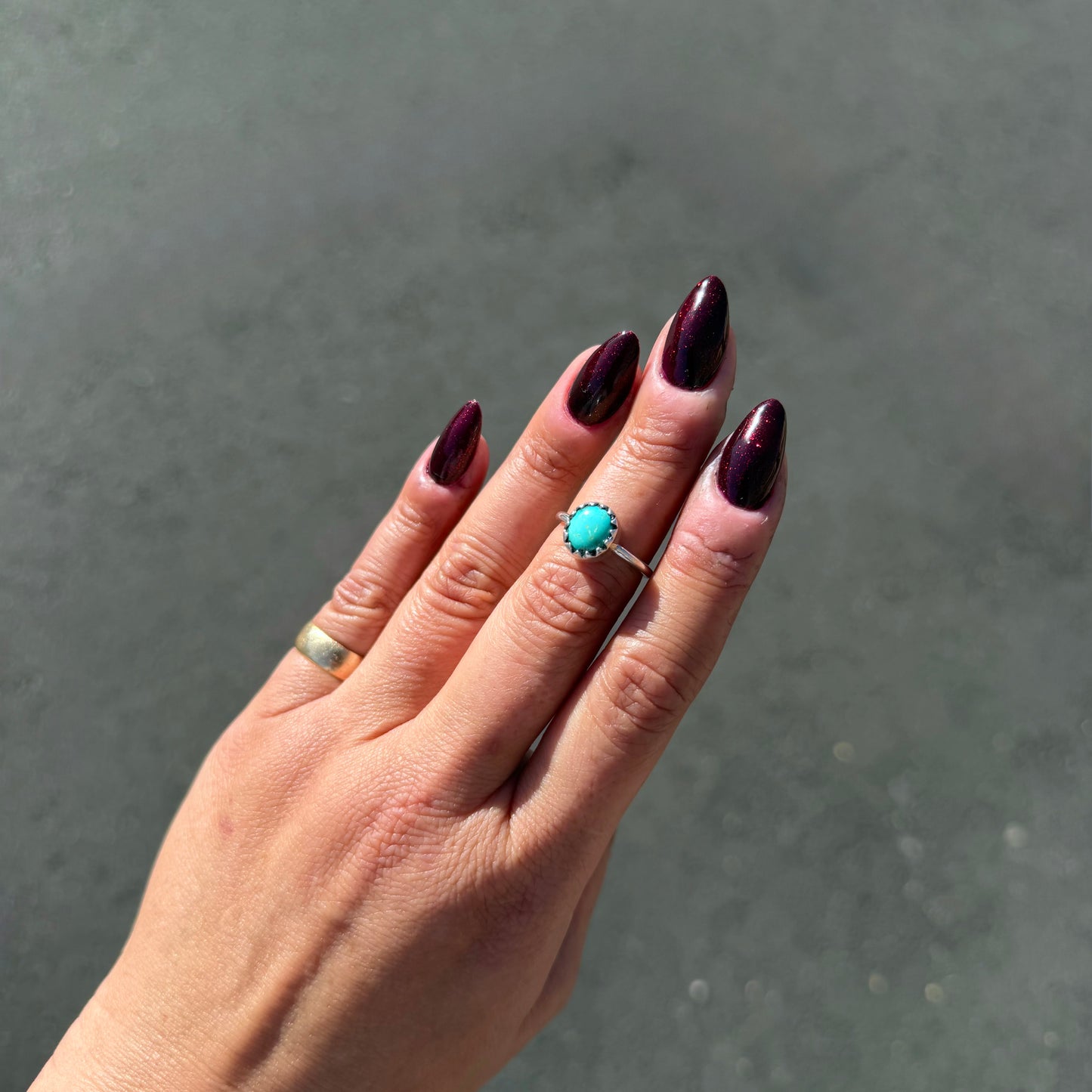Stone Mountain Turquoise Ring {6.5}