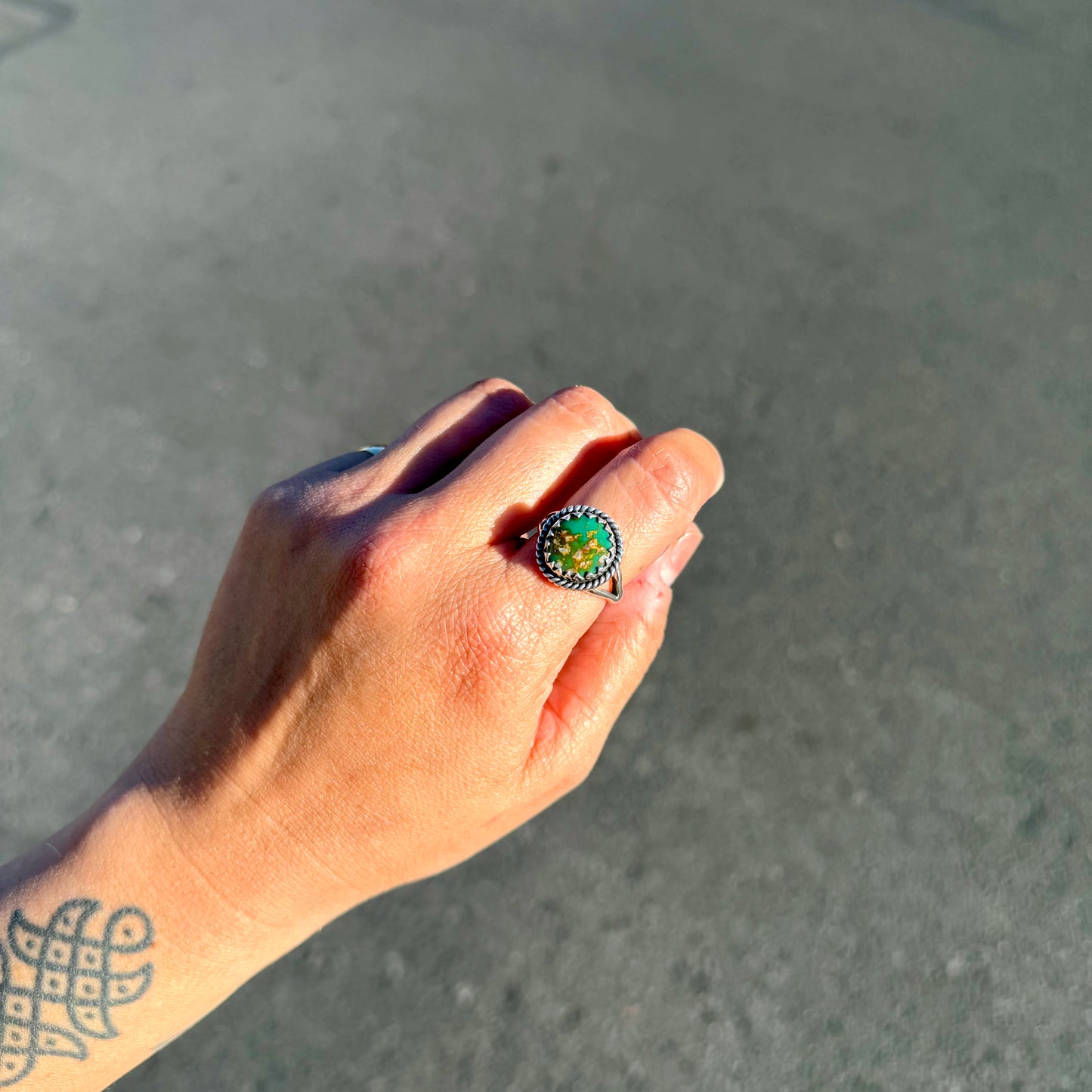 Stone Mountain Turquoise Ring {8}