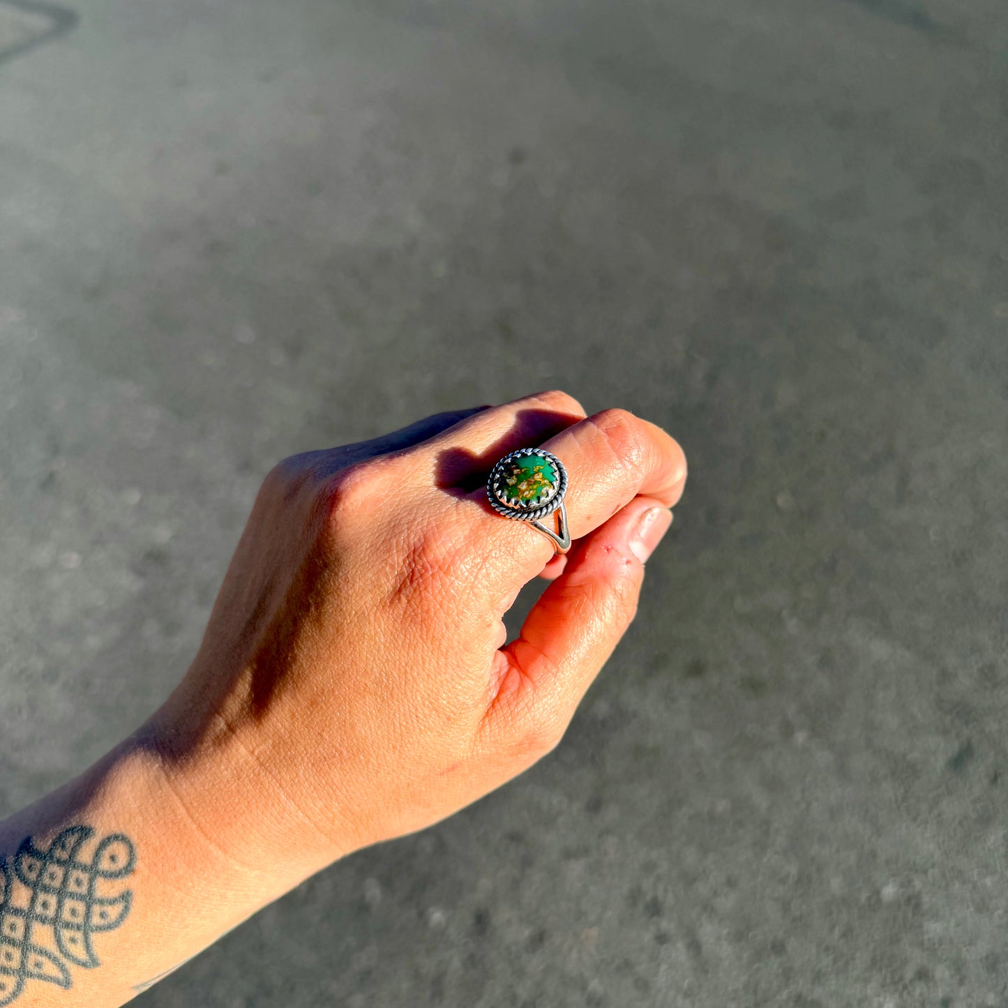 Stone Mountain Turquoise Ring {8}