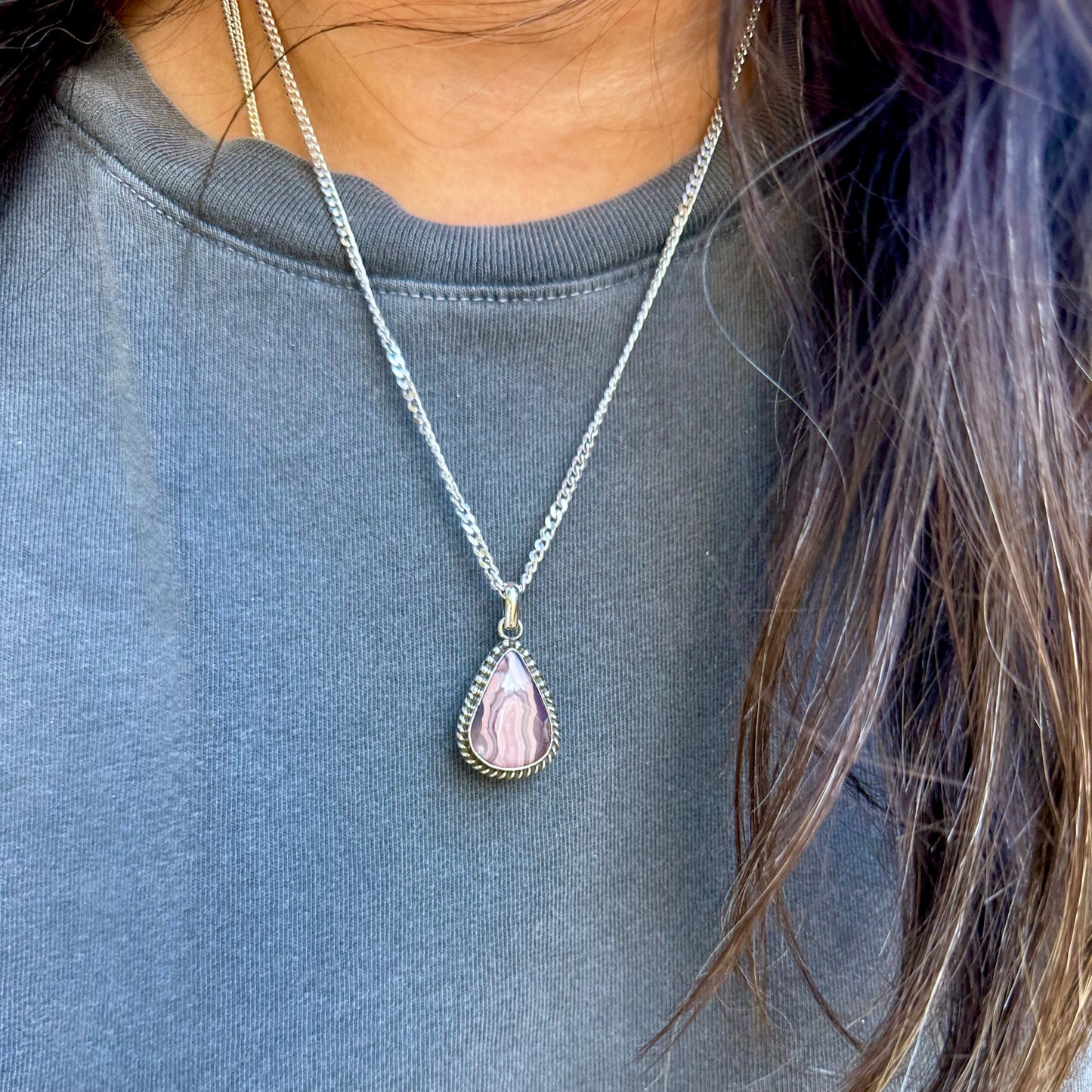 Purple Passion Agate Necklace