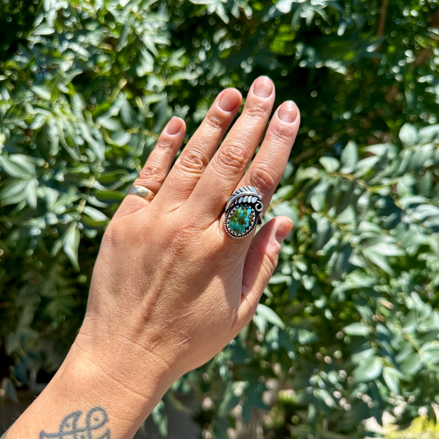 Turquoise Bloom Ring {7.5}