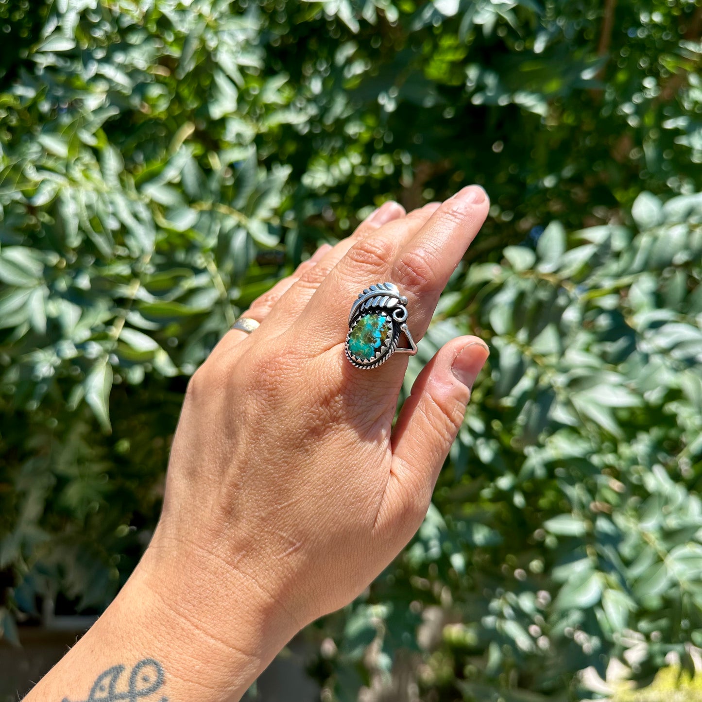 Turquoise Bloom Ring {7.5}