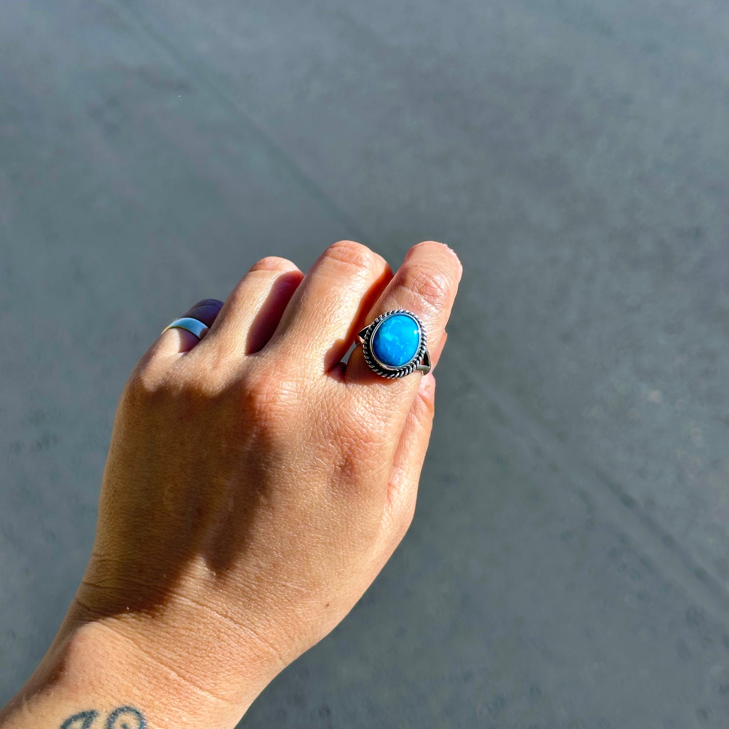 Kingman Turquoise Ring {8}