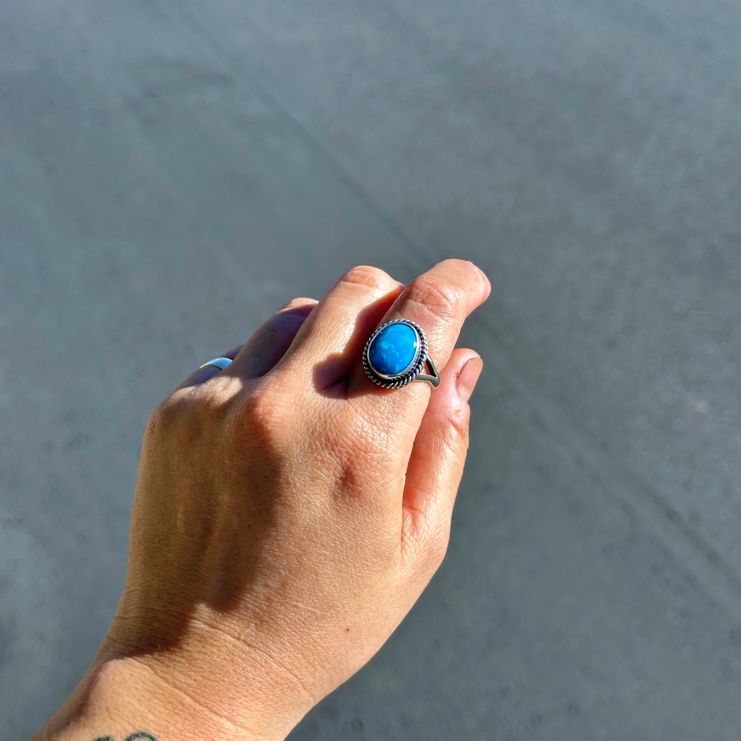 Kingman Turquoise Ring {8}
