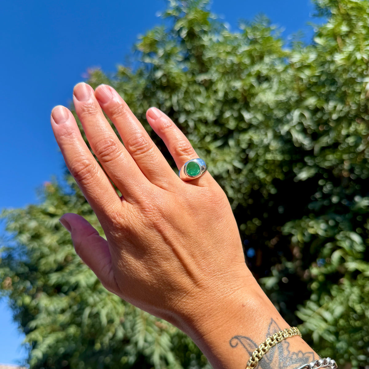 Stone Mountain Freeform Signet Ring {5.5}