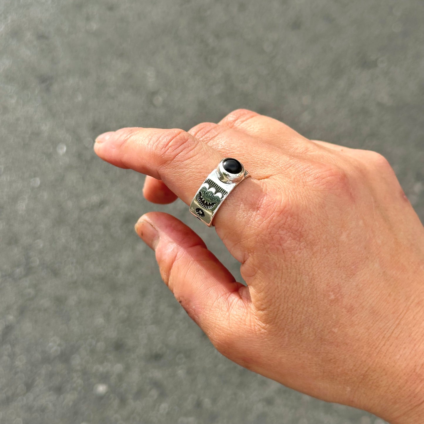 Onyx Cigar Ring {9/9.5}