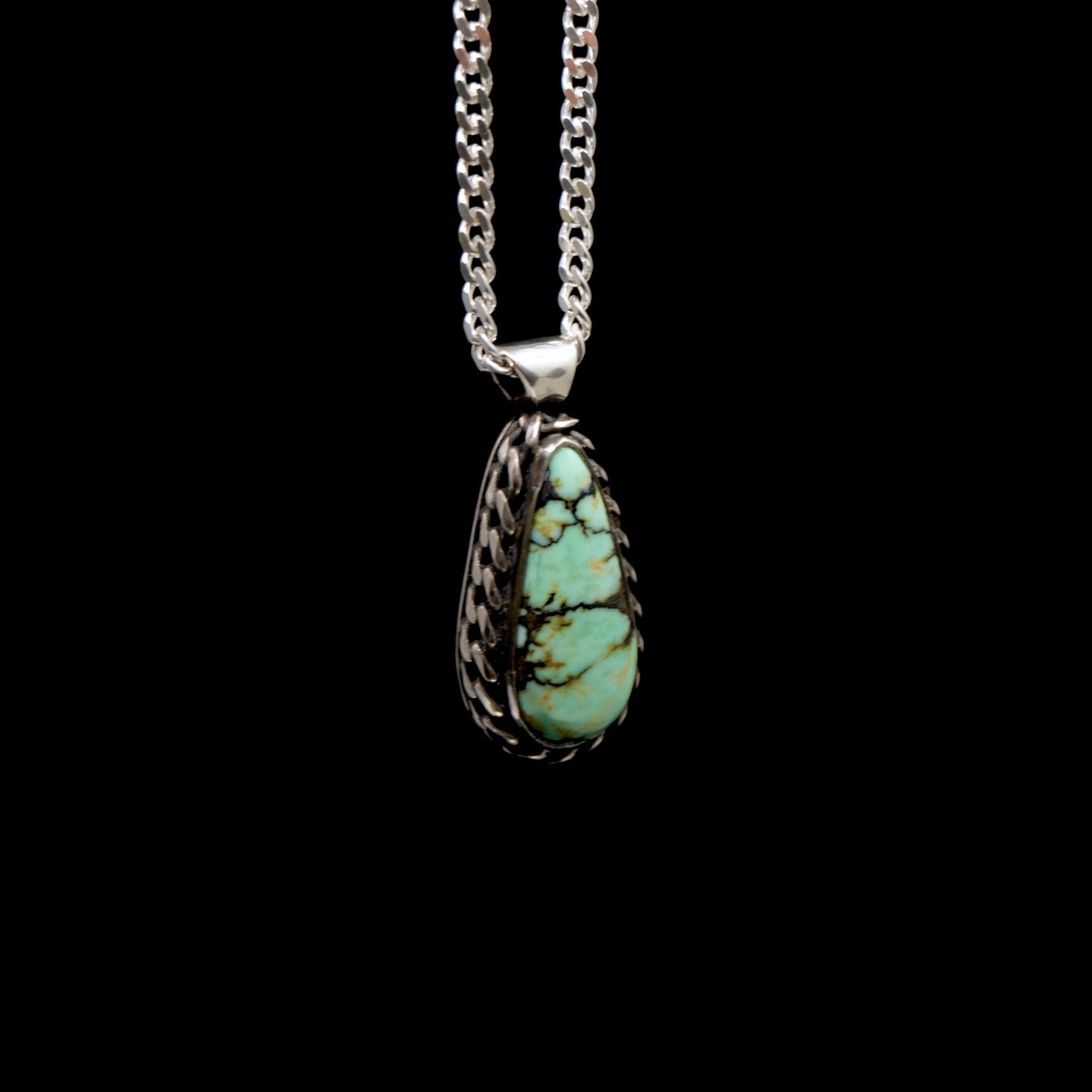 Curb Chain Variscite Necklace